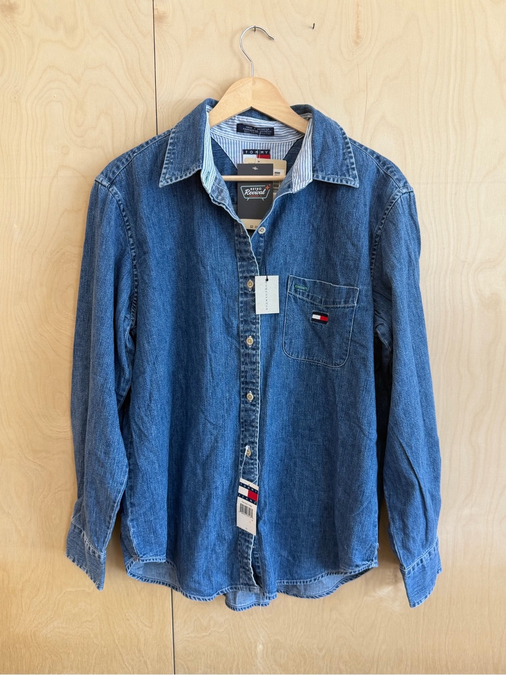 Tommy Hilfiger Blue Denim Shirt - Casual Button-Down